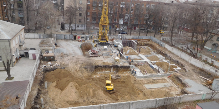 Строительство комплекса, март 2017