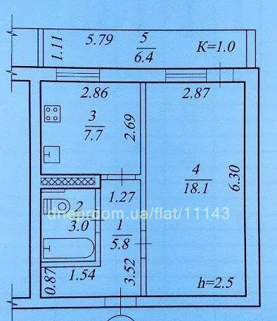 Продается 1-комн. вторичка, 41 м<sup>2</sup>, поверх 1/14