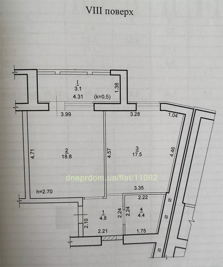 Продажа, 2-комн. новостройки, 47 м<sup>2</sup>, поверх 8/10